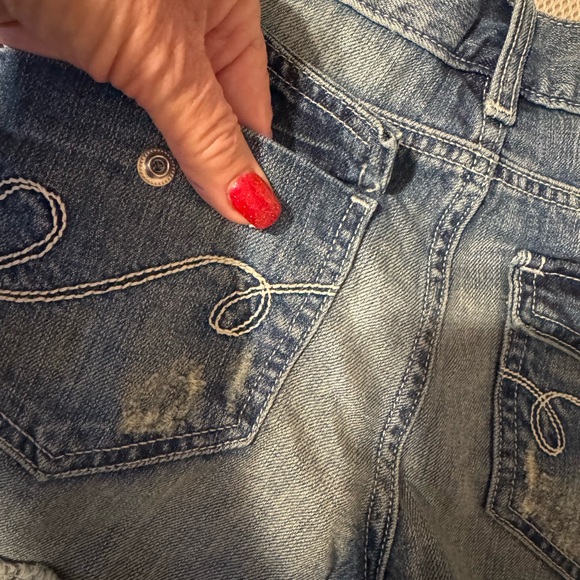 ❤️NWT Mossimo Supply Co. Lower Waist  Blue Jean Shorts Size: 5    #Z - Picture 7 of 10